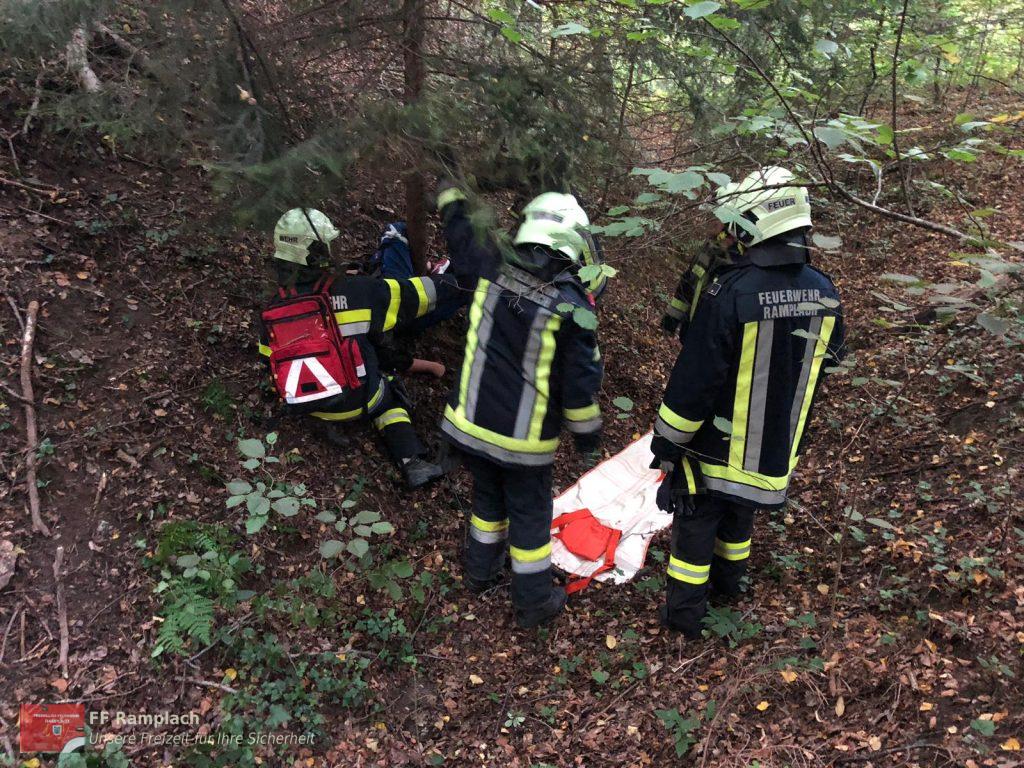 Technische Übung, Menschenrettung im Wald