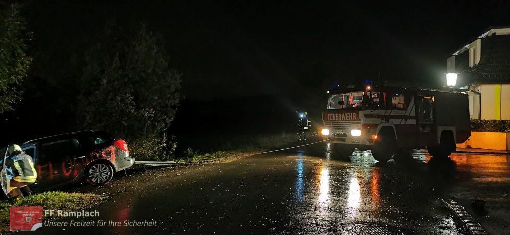 Technische Übung – Auto im Graben
